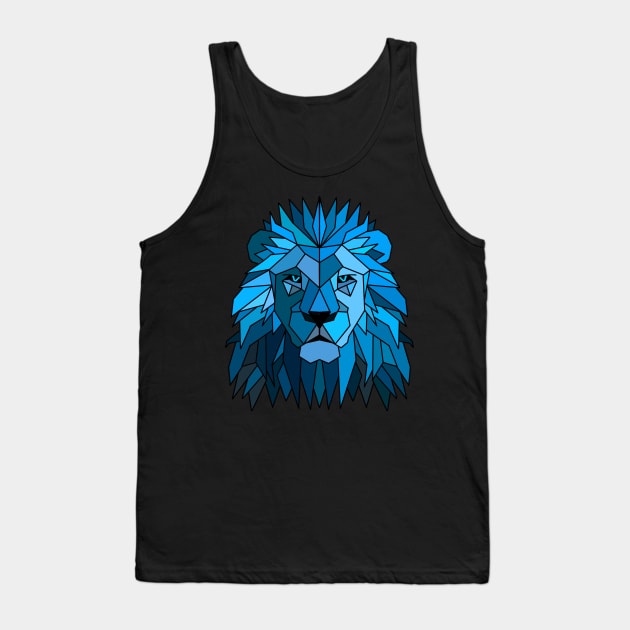 Blue Lion Tank Top by Ms.Chip